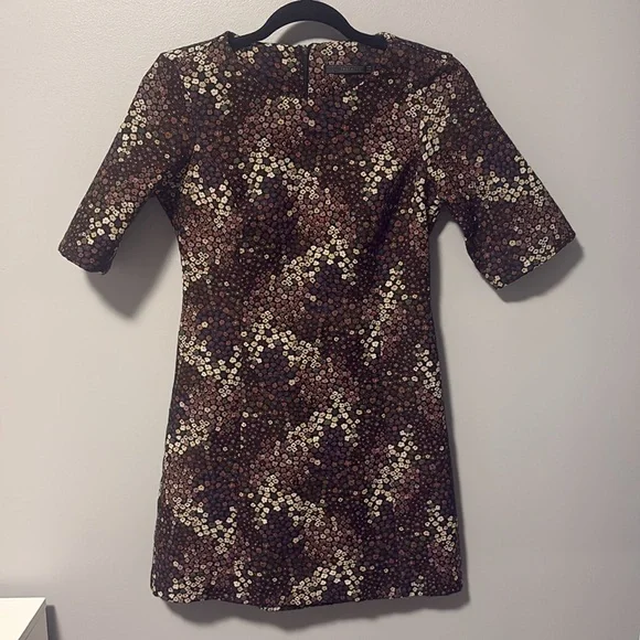 ZARA Multicolor Patterned Mini Dress - Picture 8 of 16